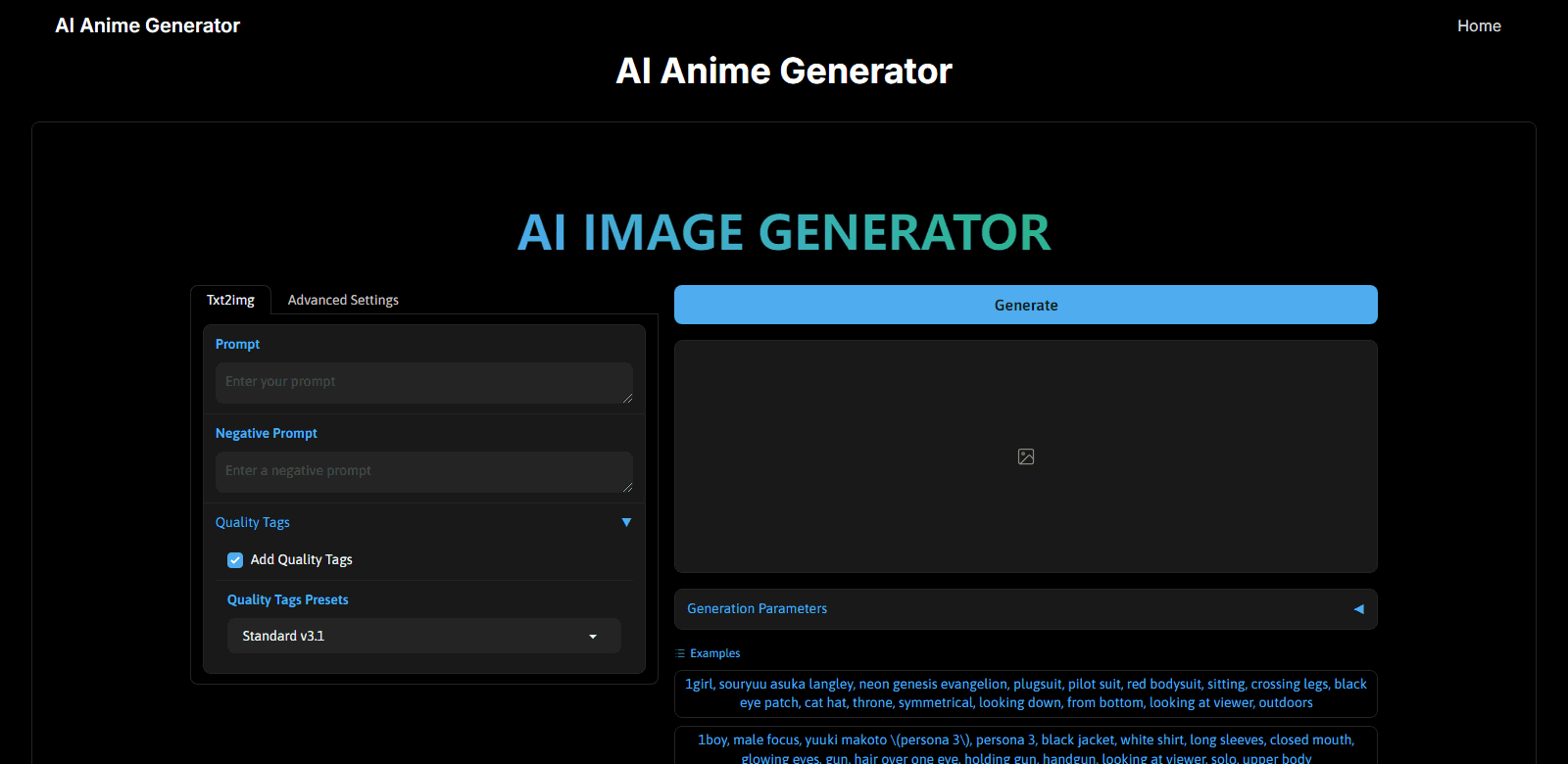 AI Anime Generator scrrenshot