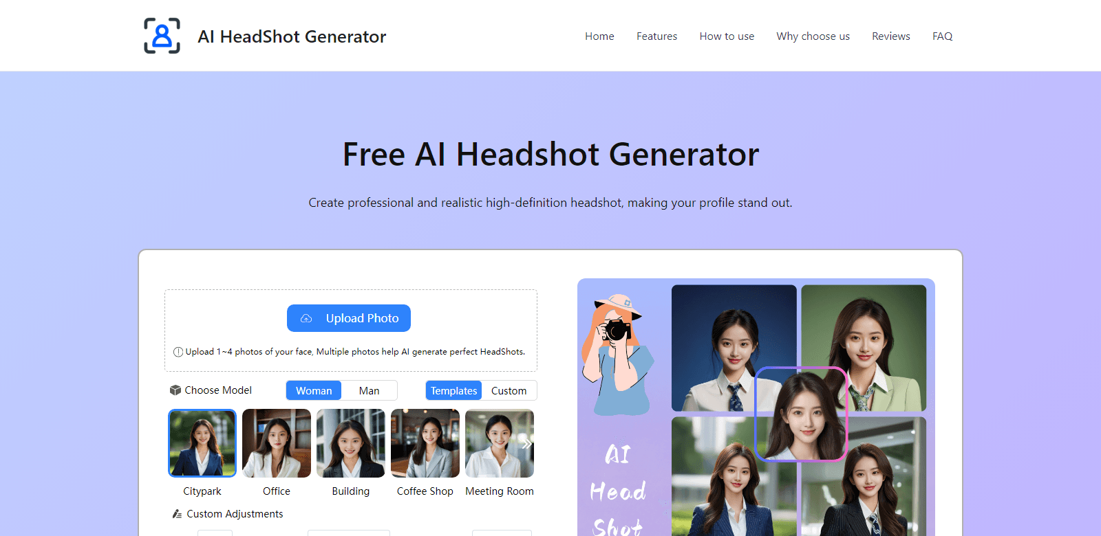 AI Headshot Generator scrrenshot