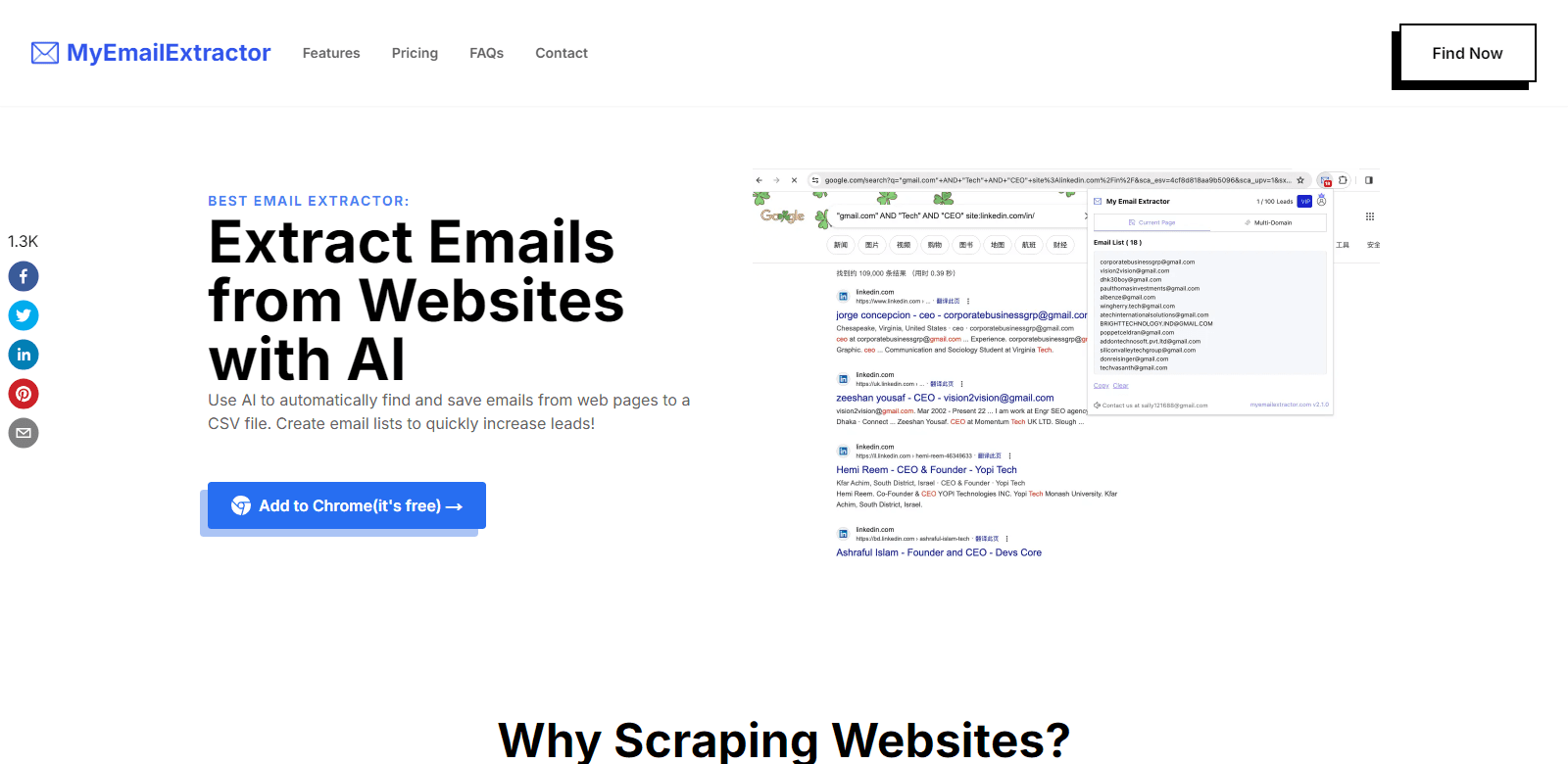 Email AI Extractor scrrenshot