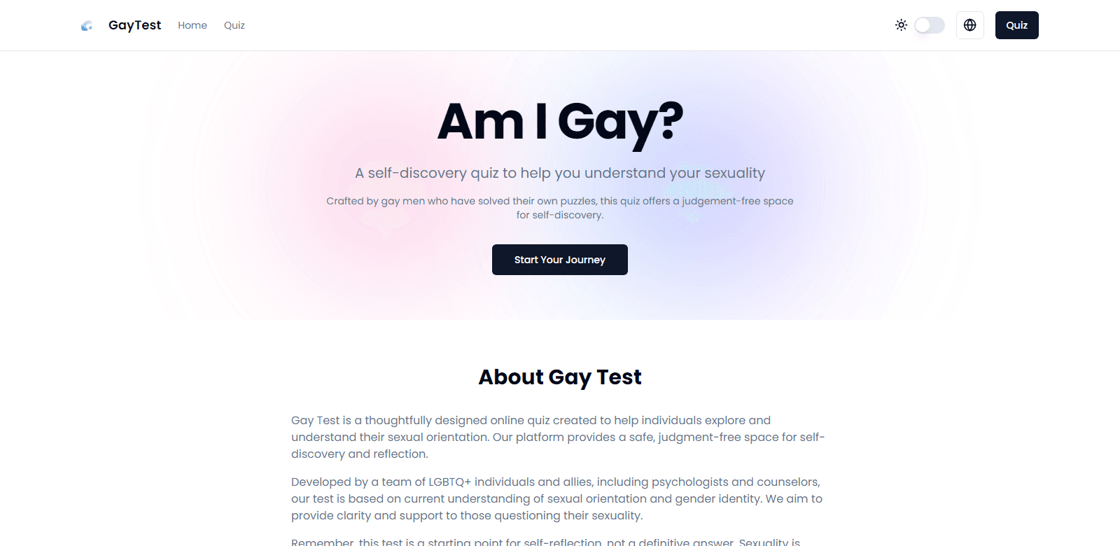 gaytest scrrenshot