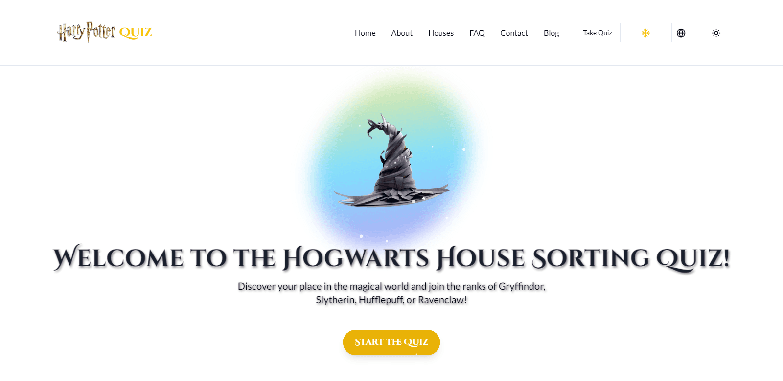 harrypotterhousequiz scrrenshot