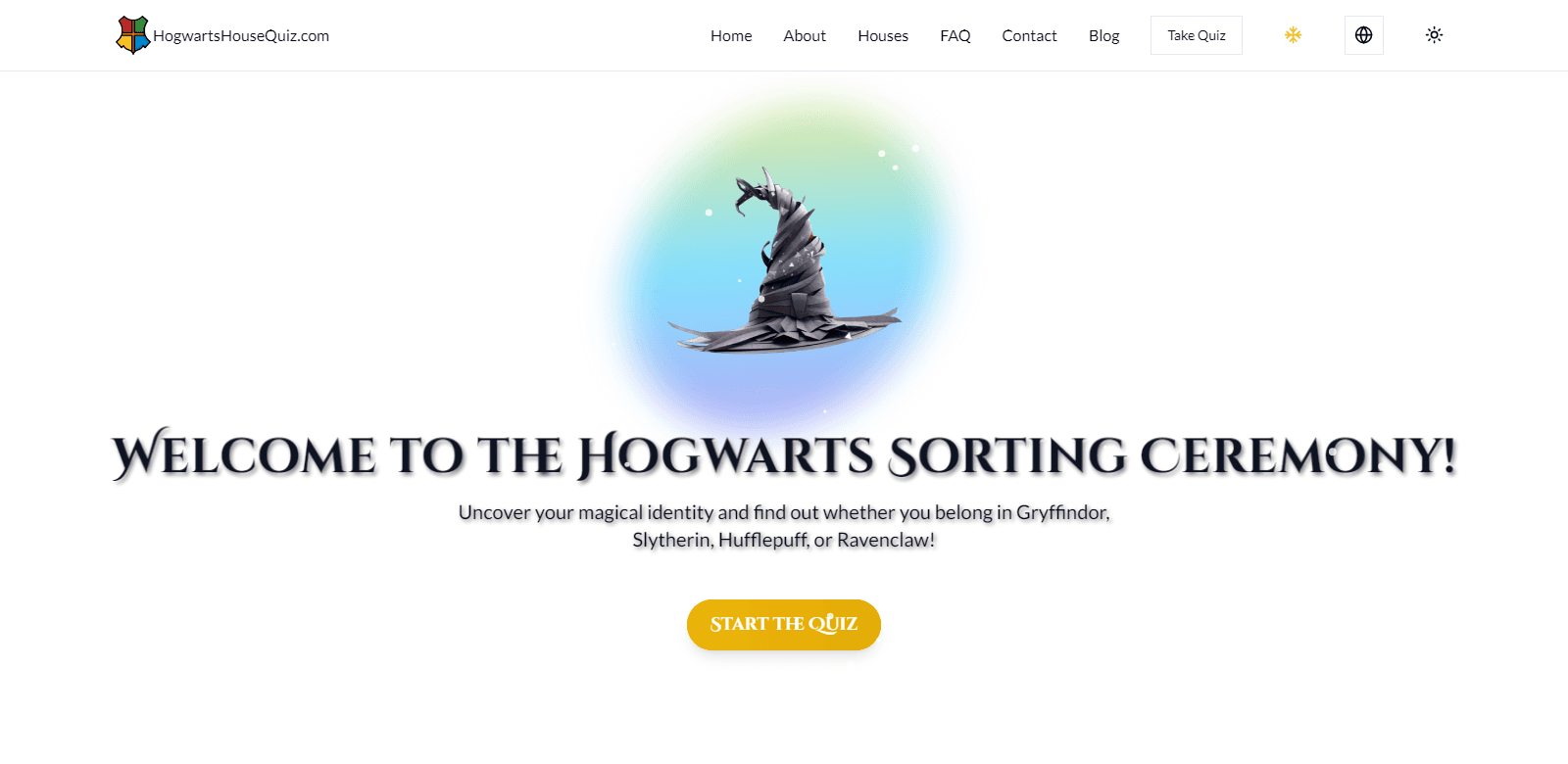 hogwartshousequiz scrrenshot