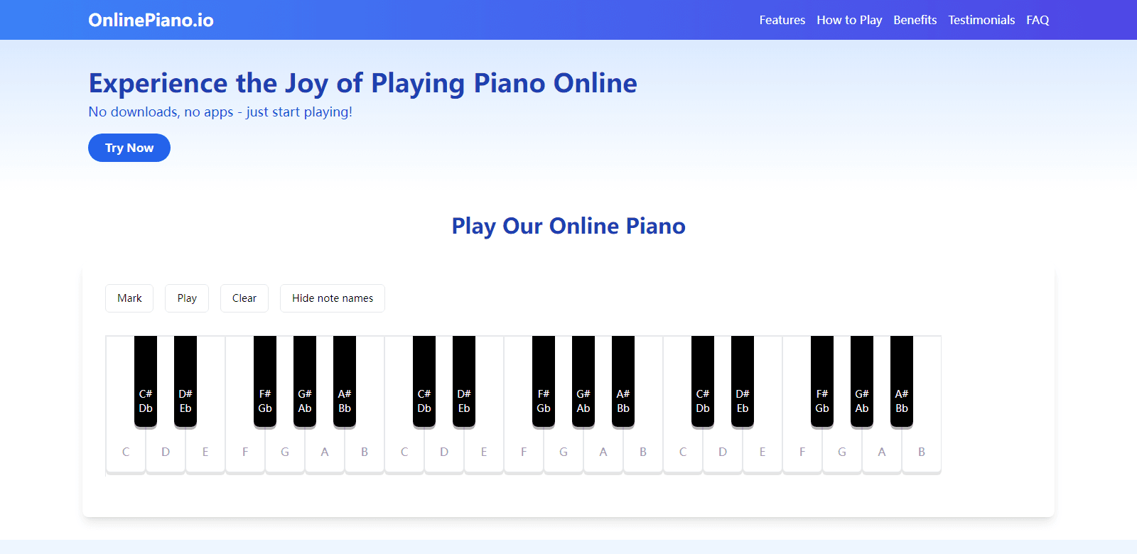 OnlinePiano.io scrrenshot