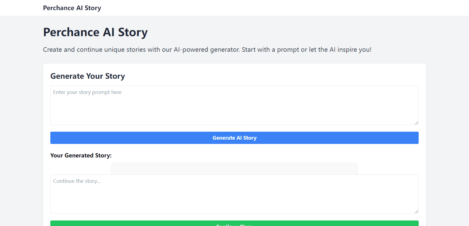 Perchance AI Story scrrenshot