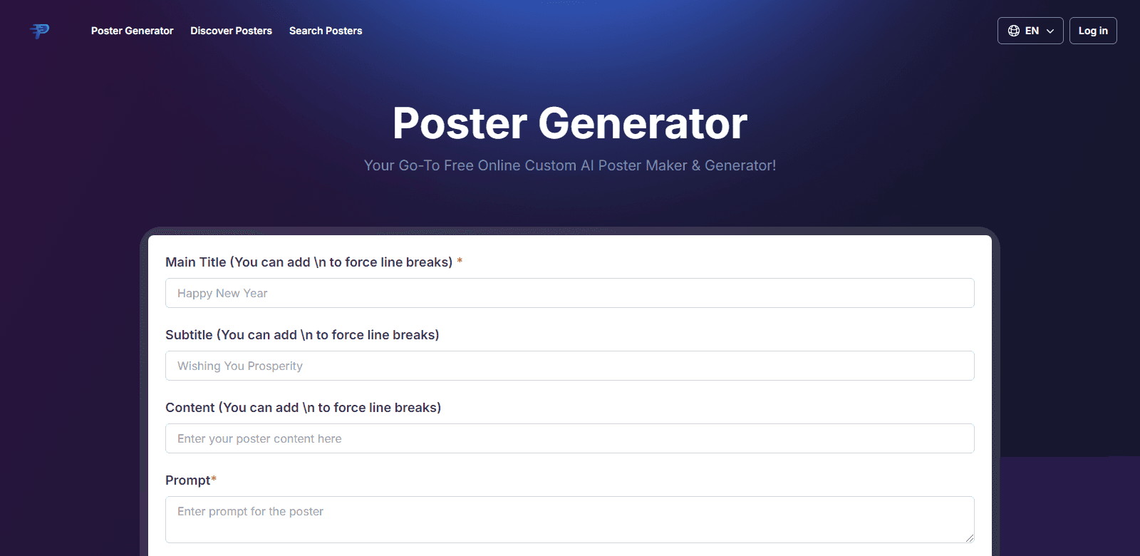 Poster Generator scrrenshot