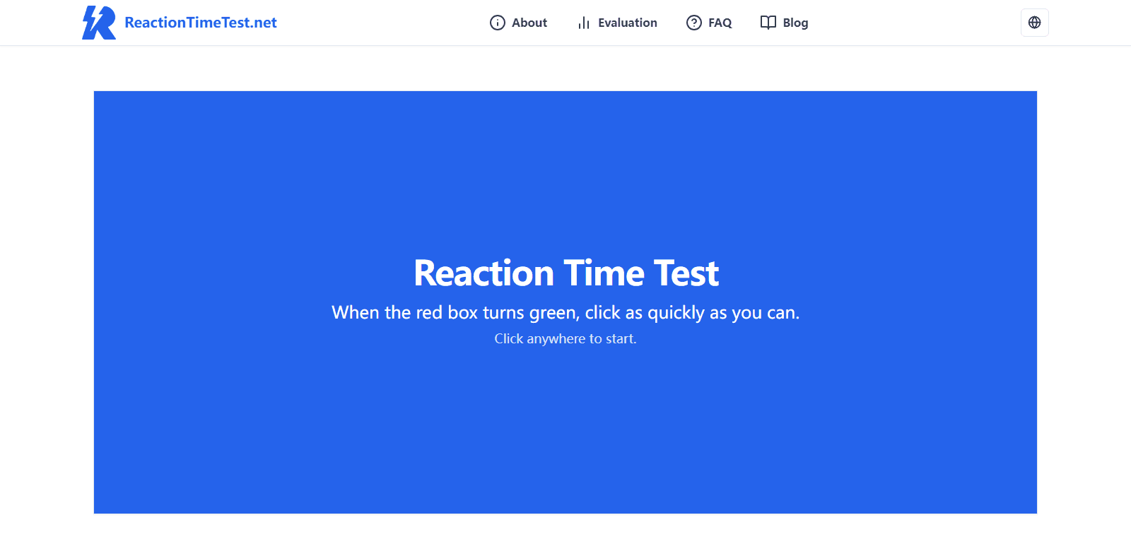 reactiontimetest scrrenshot