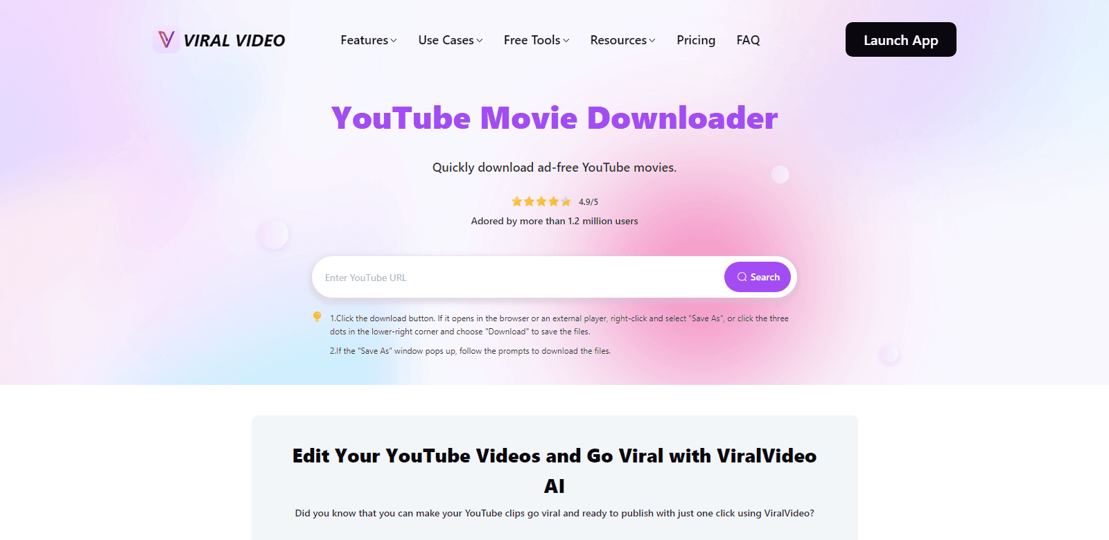 youtube movie downloader scrrenshot