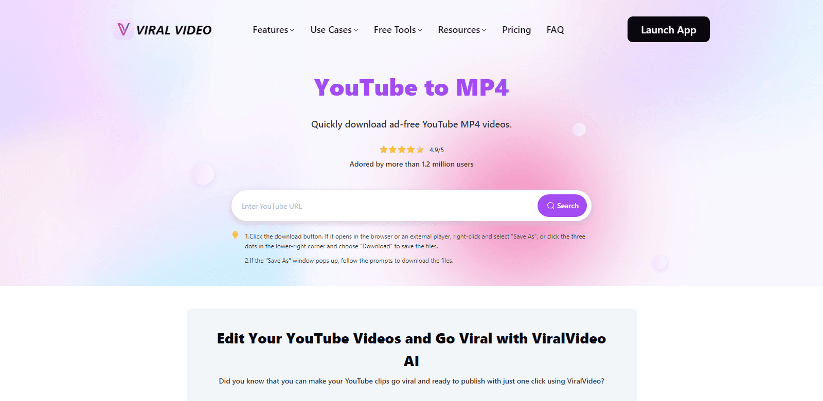 youtube to mp4 scrrenshot